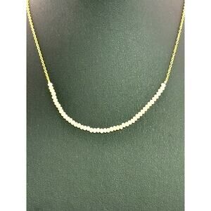 Catherine Weitzman White Topaz Rondelle Necklace